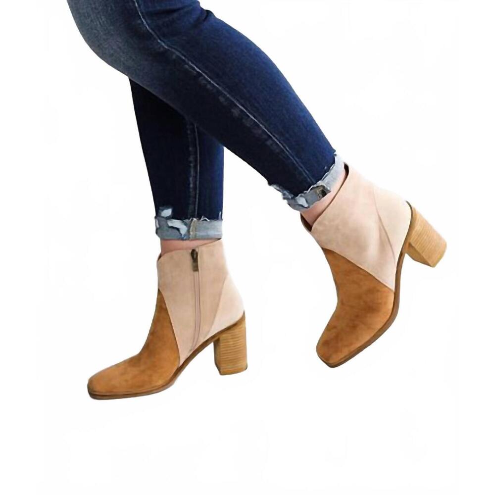 NEW BEAST FASHION women's bailey ankle boots in taupe - Picture 5 of 5